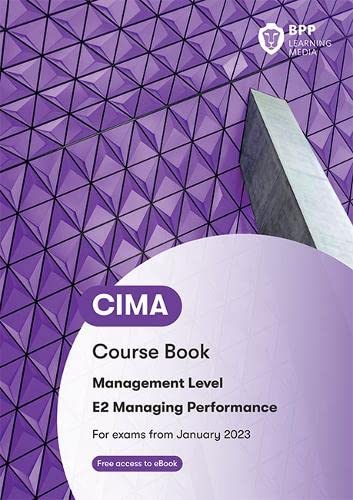 Cover of CIMA E2 Managing Performance: Course Book