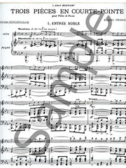 JACQUES CHAILLEY: 3 PIECES EN COURTE-POINTE (FLUTE & PIANO)