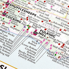 Great British Place Names Map | Funny Map & Guide | Marvellous Maps | Humour