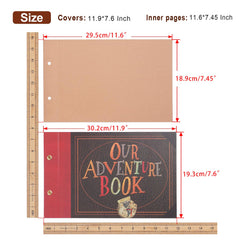 Our Adventure Book Scrapbook Photo Album,11.6x7.5 Inches 80 Pages