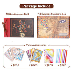 Our Adventure Book Scrapbook Photo Album,11.6x7.5 Inches 80 Pages