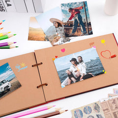 Our Adventure Book Scrapbook Photo Album,11.6x7.5 Inches 80 Pages