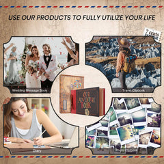 Our Adventure Book Scrapbook Photo Album,11.6x7.5 Inches 80 Pages