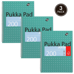 Pukka Pad, A4 Metallic Jotta Book 3 Pack – 21 x 30cm – Wirebound Notebook