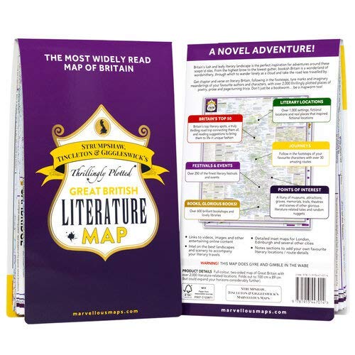 Great British Literature Map | Literary Map & Guide | Marvellous Maps