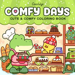 Cover of Comfy Days: Coloring Book for Adults and Teens Featuring Super Cute Animal..