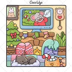 Comfy Days: Coloring Book for Adults and Teens Featuring Super Cute Animal..