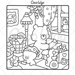 Comfy Days: Coloring Book for Adults and Teens Featuring Super Cute Animal..