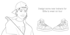 Colour Me Good Billie Eilish, the unofficial Colouring Book by Mel Elliott