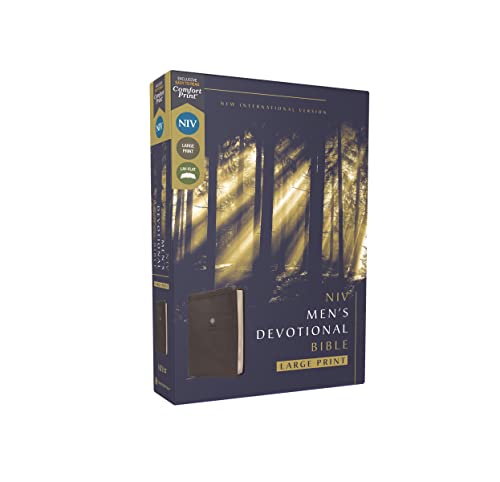 Niv, Men's Devotional Bible (by Men, for Men), Large Print, Leathersoft, Black,