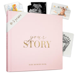 Cover of New Baby Girl Gift | Baby Memory Book, Scrapbook & Photo Record Album | Keepsake