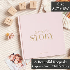 New Baby Girl Gift | Baby Memory Book, Scrapbook & Photo Record Album | Keepsake