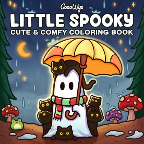 Cover of Little Spooky: Coloring Book for Adults and Teens Featuring Cute Creepy Creature