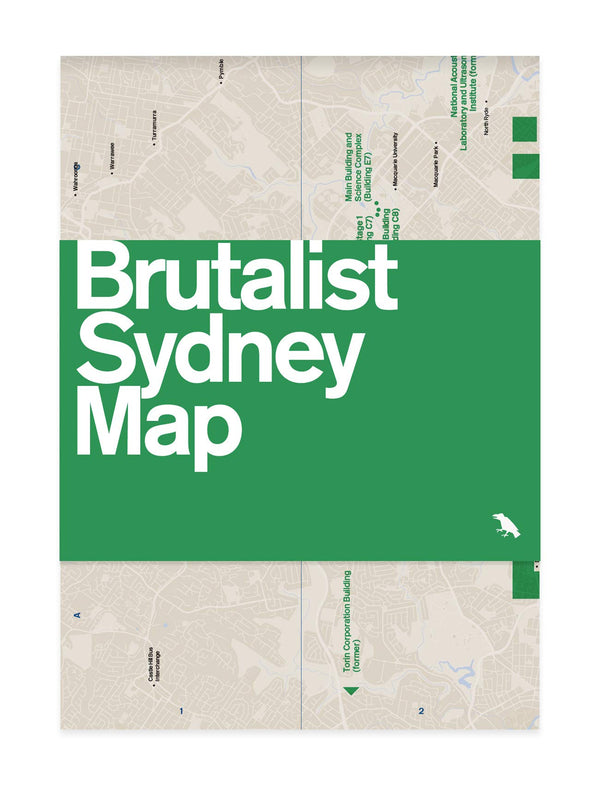 Cover of Brutalist Sydney Map by Glenn Harper