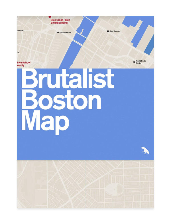 Cover of Brutalist Boston Map: Guide to Brutalist Architecture in Boston Area by Chris Grimley