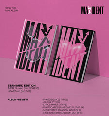 STRAY KIDS MAXIDENT (HEART Ver) Album CD-R+Photobook+Lyrics Paper+Photocards+Min
