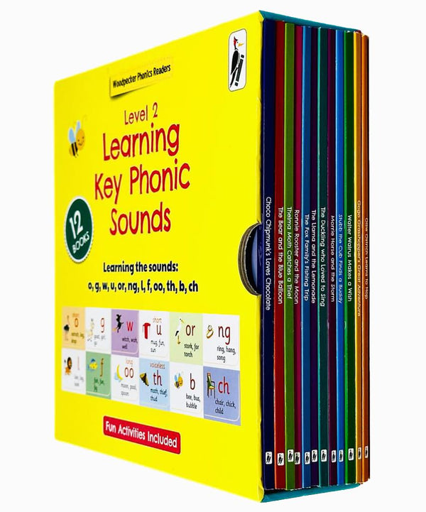 Cover of My Second Phonic Sounds 12 Books Collection Box Set with Included Fun Activities