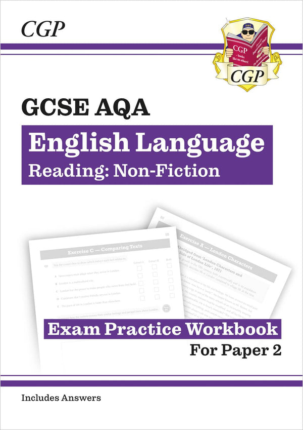 GCSE English Language AQA Reading Non-Fiction Exam Practice Workbook (Paper 2) by CGP Books - used book at Perkology Books