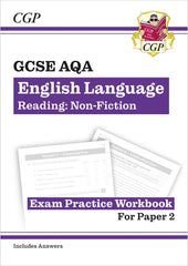 GCSE English Language AQA Reading Non-Fiction Exam Practice Workbook (Paper 2) by CGP Books - used book at Perkology Books