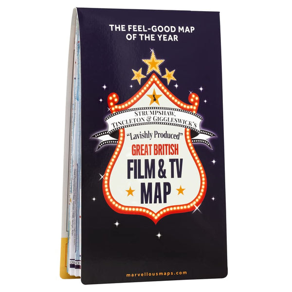 Cover of Great British Film & TV Map | TV Map & Guide | Marvellous Maps | Film & TV Gifts by Marvellous Maps