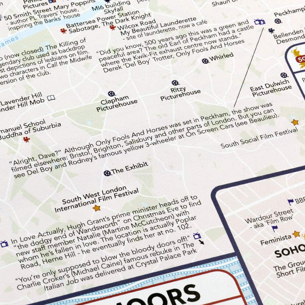 Great British Film & TV Map | TV Map & Guide | Marvellous Maps | Film & TV Gifts