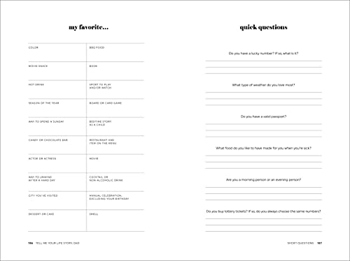 Tell Me Your Life Story, Dad: A Father’s Guided Journal and Memory Keepsake Book