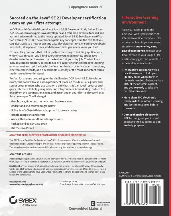 OCP Oracle Certified Professional Java SE 21 Developer Study Guide: Exam 1z0-830