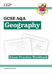 Cover of GCSE Geography AQA Exam Practice Workbook (includes answers): for the 2026 & 27 by CGP Books