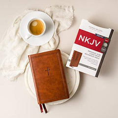 NKJV, End-of-Verse Reference Bible, Personal Size Large Print, Leathersoft, Brow