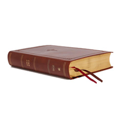 NKJV, End-of-Verse Reference Bible, Personal Size Large Print, Leathersoft, Brow