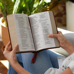 NKJV, End-of-Verse Reference Bible, Personal Size Large Print, Leathersoft, Brow