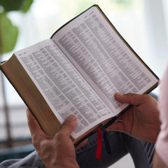 NKJV, End-of-Verse Reference Bible, Personal Size Large Print, Leathersoft, Brow