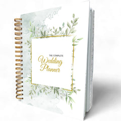 Cover of The Complete Wedding Planner, 160 Page Spiral Bound Wedding Organizer with Gold
