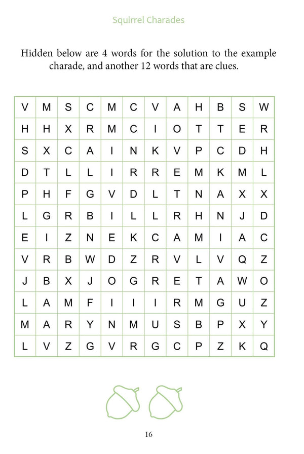 Squirrel Charades - a unique gift for puzzlers in your life