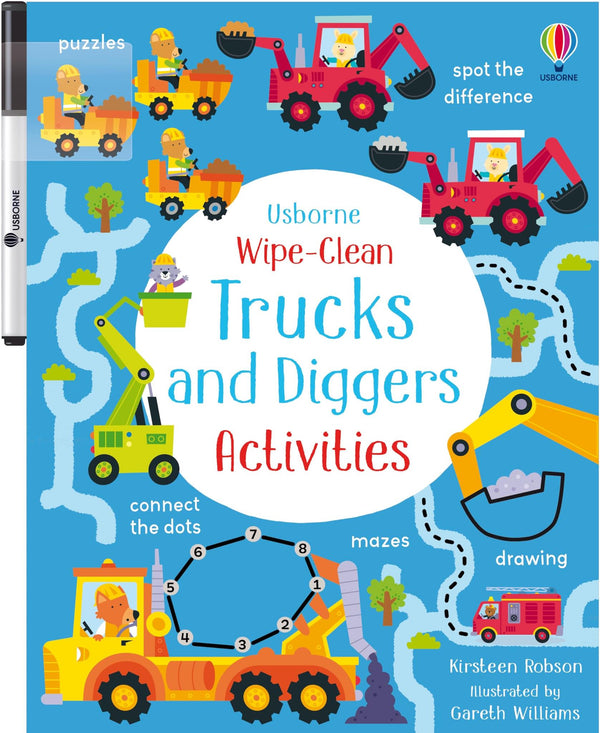 Wipe-Clean Trucks and Diggers Activities by Kirsteen Robson