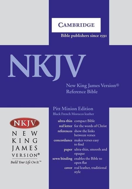 NKJV Pitt Minion Reference Bible, Black Goatskin Leather, Red-letter Text, NK446 by Bible