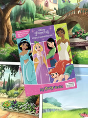 Disney Princess Great Adventures My Busy Book - Storybook, 10 figurines, playmat