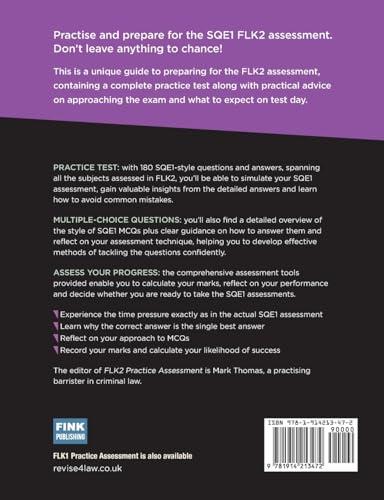 Revise SQE FLK2 Practice Assessment: 180 SQE1-style questions with answers