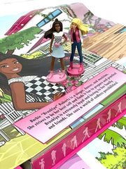 Barbie My Busy Books - Storybook, 10 figurines, playmat