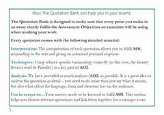 The Quotation Bank: An Inspector Calls GCSE Revision and Study Guide for