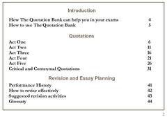 The Quotation Bank: King Lear A-Level Revision and Study Guide for English