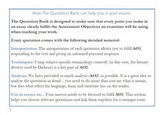 The Quotation Bank: A Christmas Carol GCSE Revision and Study Guide for English
