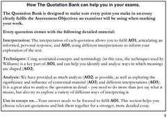 The Quotation Bank: A Streetcar Named Desire A-Level Revision and Study Guide