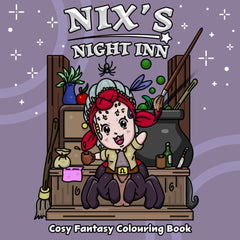 Nix's Night Inn: Cosy Fantasy Colouring Book