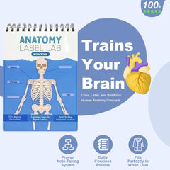 Anatomy Label Lab Workbook, Creative Human Anatomy Busy Book,