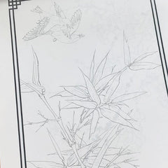 Chinese Painting White Drawing Copying Album, Chinese Calligraphy Paper Book,