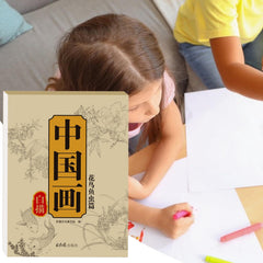 Chinese Painting White Drawing Copying Album, Chinese Calligraphy Paper Book,