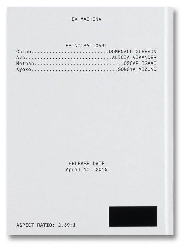 Ex Machina Screenplay Book