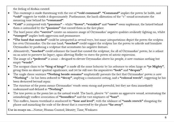 The Quotation Bank: AQA Poetry Anthology -