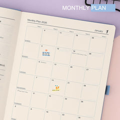 Mljtoyo A4 Diary 2026 Day per Page,Productivity Daily Planner from Jan 2026 to